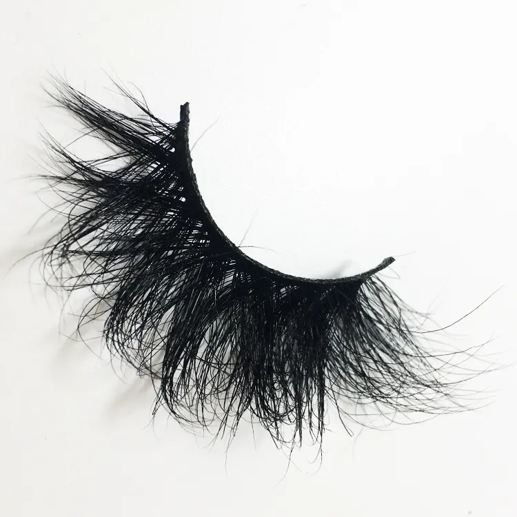 Super Fluffy ขนสัตว์ Mink Lashes Extra Dramatic ยาวหนา Curl Eyelashes Handmade Wispy Curly