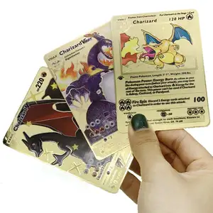 Atacado japonês conjunto base de cartões de pokemon-Charizard conjunto de cartas de pokemon, conjunto de cartas personalizado, inglês, japonês, francês