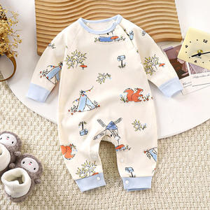 Vêtements pour bébé en pur coton <span class=keywords><strong>de</strong></span> vison, combinaison <span class=keywords><strong>de</strong></span> <span class=keywords><strong>naissance</strong></span> sans coutures, pyjama à manches longues unisexe, écologique, avec boutons-pression - Product Image 6
