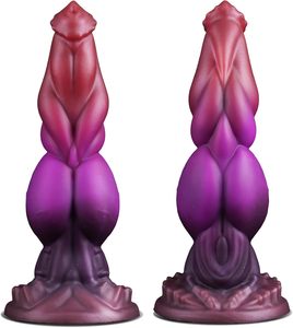 厚いドラゴンノットディルドビッグファンタジーモンスターエイリアンディルドアナルセックスおもちゃ吸引カップ付きシリコーン動物アナルプラグ女性用男性用 - Product Image 1