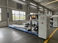 Machine de découpe CNC pour profilés aluminium, scie à onglets double tête pour extrusions de portes et fenêtres coulissantes