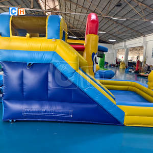 Castello gonfiabile per uso della <span class=keywords><strong>casa</strong></span> castello gonfiabile buttafuori con scivolo oceano a <span class=keywords><strong>tema</strong></span> salto gonfiabile castello Bounce House scivolo Combo - Product Image 5