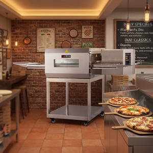 Forno a Nastro per <span class=keywords><strong>Pizza</strong></span> <span class=keywords><strong>e</strong></span> Hamburger a Gas/Elettrico, Forno ad Aria Calda, Attrezzatura da Cucina Commerciale - Product Image 1