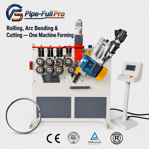 CNC <b>Pipe</b> Rolling Bending Cutting <b>Machine</b> for Bridge Highway Guardrail Round Square Rectangular Steel Tube Ring Circle Forming - Product Image 1