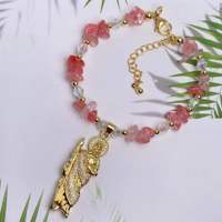 Bracelets en cristal de guérison en œil de tigre jaune brun véritable plaqué or CZ, pierre naturelle, bijoux de protection spirituelle