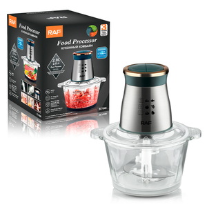 Raf 800W điện xử lý thực phẩm 2L bát thủy tinh nhỏ gọn fufu máy cho mịn trộn cắt và hiệu quả nấu ăn hàng ngày - Product Image 4