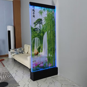Fontaine à miroir personnalisée Décoration intérieure Maison Lumières LED Décoration extérieure <span class=keywords><strong>Jardin</strong></span> Cour Cascade <span class=keywords><strong>en</strong></span> acier inoxydable - Product Image 6