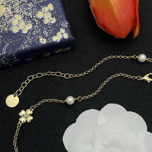 Designer Brand D Women's Trendy 18K Gold Plated Imitation <strong>Pearl</strong> Heart <strong>Pendant</strong> Link Chain <strong>Necklace</strong> for Girls - Product Image 6