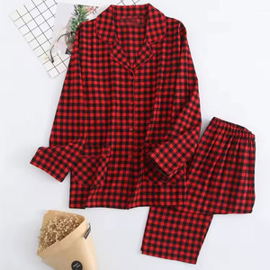 Ensemble de <span class=keywords><strong>pyjama</strong></span> en <span class=keywords><strong>flanelle</strong></span> 100% coton pour <span class=keywords><strong>homme</strong></span>, haut boutonné à manches longues, <span class=keywords><strong>pantalon</strong></span> avec motif à carreaux, vêtements de détente thermiques, vêtements de nuit respirants - Product Image 3