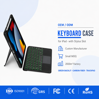 Nouvel étui clavier détachable USB Type-C pour iPad Air 5e/4e génération avec trackpad rétroéclairé RGB et logo personnalisé