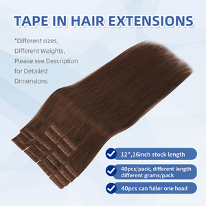 เทปต่อผม PU แบบไร้รอยต่อจากโรงงานขายส่ง ผมแท้ 100% เรมี่แฮร์ 40 ชิ้น เทปต่อผมแบบซ่อนรอย ดับเบิ้ลดรอว์น - Product Image 5