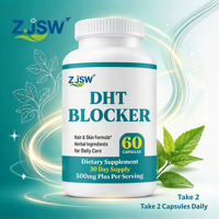 Capsules Antioxydantes Bloqueurs de DHT pour la Croissance Capillaire et la Chute des Cheveux, à Base de Plantes, 500mg, Santé de la Peau, Vitamine C, Complément Alimentaire, Prix Usine