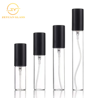 Flacon de parfum rechargeable en verre transparent 5 ml 8 ml 10 ml 15 ml avec atomiseur à vis en aluminium doré argenté noir