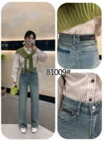 Großhandel Maßgeschneiderte Damen Plus Size Gerade Jeans Umweltfreundliche Baumwolle Waschbare Damen Stretch Mittelhohe Taille Denim-Hosen