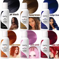 Coloration capillaire semi-permanente rouge cramoisi en gros pour cheveux foncés sans décoloration