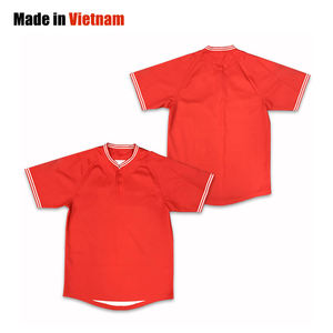 Venta al por mayor camiseta de béisbol en blanco rojo sublimación Impresión logotipo liso personalizado equipo camisetas de béisbol - Product Image 1