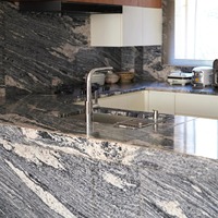 Dalles de granit sablé Langtao, finition flamée/brûlée, taille sur mesure, pour design moderne de salon, cuisine, extérieur et escaliers