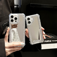 Étui de téléphone en diamant brillant de luxe fait à la main pour iPhone 16 Pro Max 15 13 14 Plus 12 Pro 11 XR Plus 6 7 8