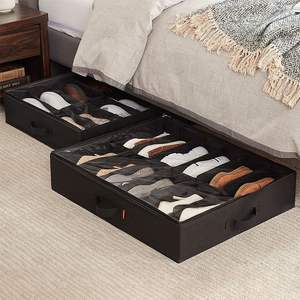 Organisateur <span class=keywords><strong>de</strong></span> rangement pour chaussures <span class=keywords><strong>de</strong></span> salon pliable en gros, 12 compartiments, fenêtre transparente, anti-poussière, anti-humidité, en tissu - Product Image 1