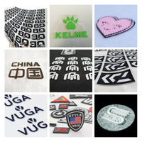 Étiquettes de transfert thermique 3D en silicone résistantes au chlore, autocollants personnalisés imperméables avec logo en relief pour maillots de bain, vêtements de plage et sacs
