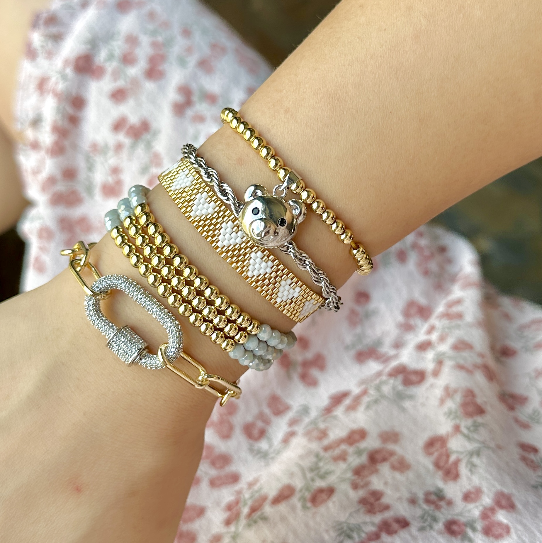 2023 Ins Internet Celebrity Same Bracelet Set 18k Gold