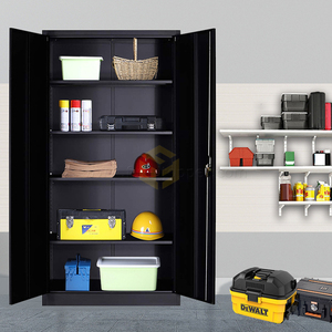 Modern 2-Door Steel <b>Locker</b> Cabinet With Adjustable Shelf Metal Cupboard Documents and File Storage Cabinet - Product Image 4