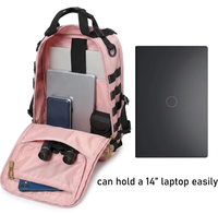 Sac à bandoulière tactique rose personnalisé AYPPRO, sac à bandoulière EDC OEM, sac modulaire MOLLE en nylon 900D, sac bandoulière pour vêtements techniques, randonnée en plein air