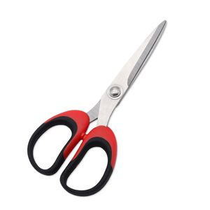 Office <b>Scissors</b> Stainless Steel 7 In Straight Head Black And Red Home Use <b>Kitchen</b> Utility Cutting Tool - Product Image 3