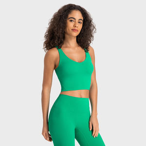 <span class=keywords><strong>Lulu</strong></span>, conjunto de pantalones cortos y Sujetador deportivo de 2 piezas para mujer, secado rápido, nailon, estiramiento en cuatro direcciones, transpirable, ligero para Yoga, correr, Fitness - Product Image 4