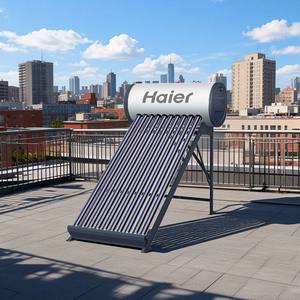 Chauffe-eau solaire à tubes évacués Haier pour hôtel <span class=keywords><strong>et</strong></span> usage extérieur, capacité 100-300L, classe d'efficacité énergétique A+++. - Product Image 1