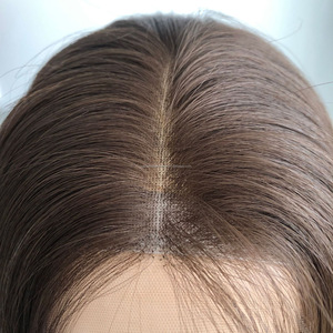 Parrucca da <span class=keywords><strong>donna</strong></span> con parte superiore in pizzo, stile kosher ebraico, <span class=keywords><strong>capelli</strong></span> europei biondi con riflessi, in pizzo svizzero, dall'aspetto naturale - Product Image 5