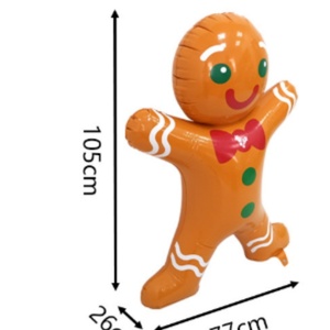 PVC Inflatable <b>Gingerbread</b> <b>Man</b> <b>Toy</b> 105*77*26 CM for Christmas Holiday Party Decoration - Product Image 2