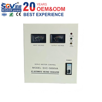 Stabilisateur de tension AC monophasé SVC-5000VA 5 KVA avec écran LCD électronique, noyau en cuivre, 150V-250V, protection contre les surcharges/surtensions