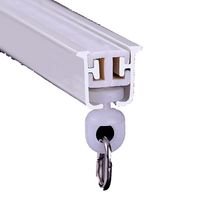 Rail de rideau en aluminium à double fixation au plafond - Accessoires de rideaux de fenêtre modernes et luxueux durables pour la maison et tringles à rideaux