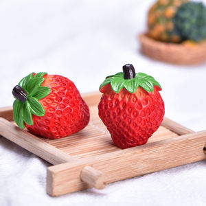 Mini figura de bonsái en miniatura para manualidades, figurillas de resina de simulación, sandía, fresa, <span class=keywords><strong>mango</strong></span>, melocotón, limón, juguete en 3d, fruta artificial - Product Image 4