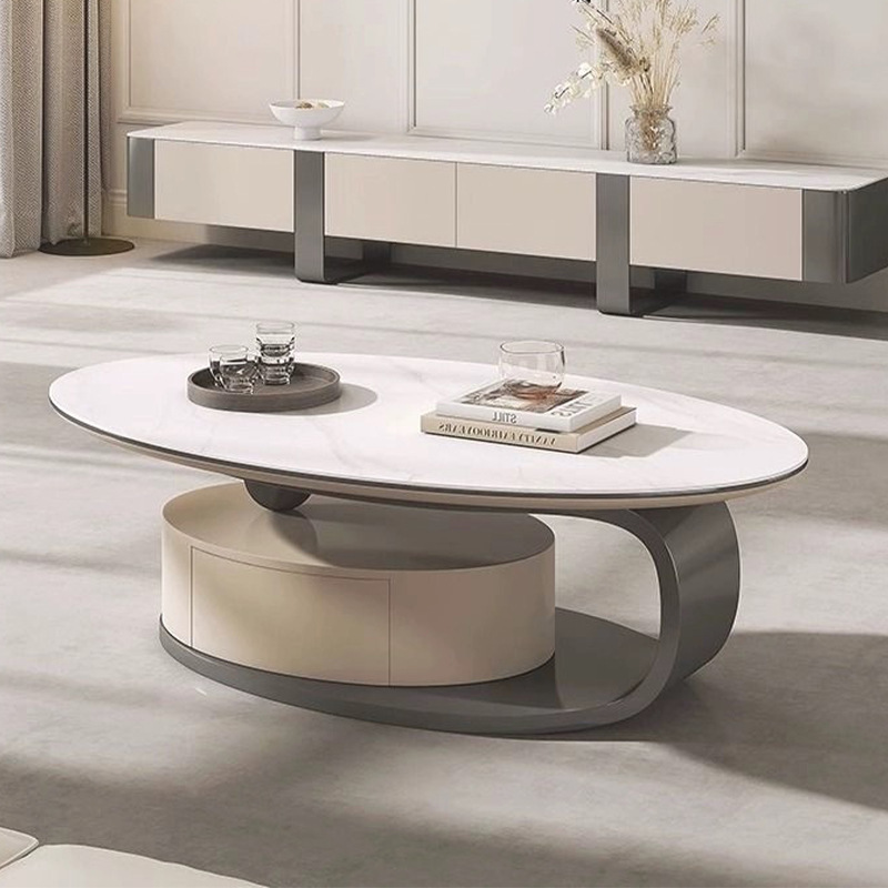 Coffee table 120*60 (gray titanium gold)