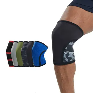 Sports safety 7mm neoprene knee sleeve elastic compression knee support brace