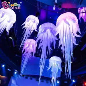 Bingo Outdoor Decorative Jellyfish Balloon Hanging Inflatable LED Lighting Jellyfish Pool Inflatable Jellyfish