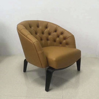 Fauteuil de salon moderne et relaxant, meubles, fauteuil d'appoint en velours orange de luxe, fauteuil pour salon, pour la maison