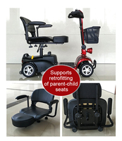 Scooter électrique pliable pour personnes handicapées, 250 W, 4 roues, siège réglable