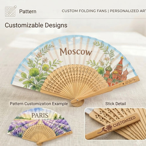Ventaglio in Legno Personalizzato con Logo Stampato, Stile Mosca Russia, Vendita all'Ingrosso - Product Image 1
