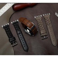 Forwelleny 2025 Nouveau Bracelet en Cuir Fait Main pour Homme, Bracelet Tressé pour Femme pour Apple Watch Series 11 10 S12 4S12mm 46mm Accessoires