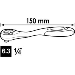 VIGOR - V6014 Cliquet réversible à dents fines 1/4 ''-EAN 4047728055833 RATCHETS 1/4" - Product Image 2