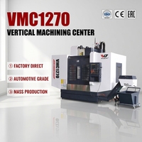 Machine de fraisage verticale CNC VMC1270 de fabrication chinoise, robuste, pour la production en série de pièces automobiles, fournie directement par l'usine WOJIE