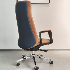 Muebles comerciales de oficina Ejecutivo de lujo Contemporáneo Muebles Foshan Respaldo alto Silla de oficina giratoria de cuero puro genuino - Product Image 4