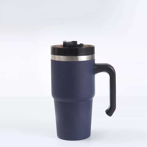 Nueva Taza de Viaje de Acero Inoxidable de 20oz con Asa, Gran Capacidad, Portátil, con Pajita y Tapa Antiderrames, Doble Pared - Product Image 5