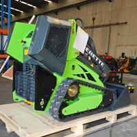 Automatischer Schaufelplanierer DET-450 Mini-Benzin-Raupenlader Kompakter Mini-Radlader für den privaten Hof und Erdbewegungsarbeiten