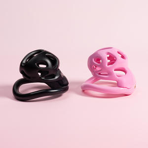 Dispositif de chasteté rose en plastique imprimé en 3D, cage à pénis, anneau pénien, jouets sexuels pour hommes, pour la sublimation masculine - Product Image 3