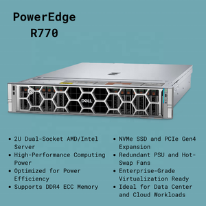 Chất lượng cao cho PowerEdge r770 2U <span class=keywords><strong>Rack</strong></span> máy chủ với <span class=keywords><strong>32GB</strong></span> DDR5 và 1TB SATA cho học tập sâu & trung tâm dữ liệu sử dụng-trong kho - Product Image 2