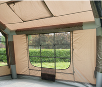 Tente gonflable portable S&F Lion spacieuse de 8 m², double porte, version AB, double lanterneau, imperméable, pour le camping en plein air en toutes saisons